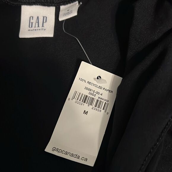 Gap Black Maternity Wrap 3/4 Sleeve Jumpsuit Size M NWT - Picture 14 of 15